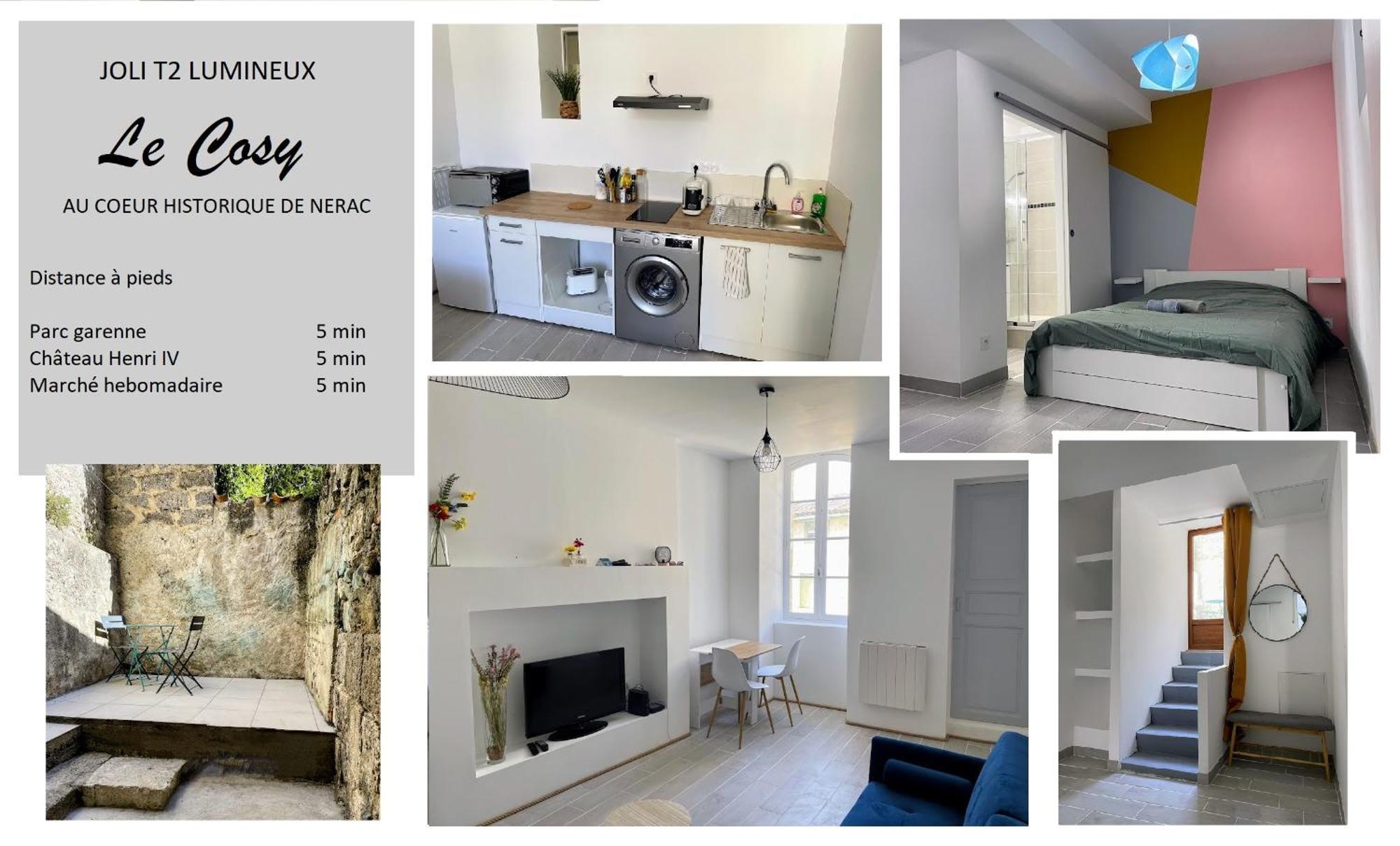 Ferienwohnung Le Cosy - T2 Avec Petite Cour Dans Centre Historique De Nérac Exterior foto